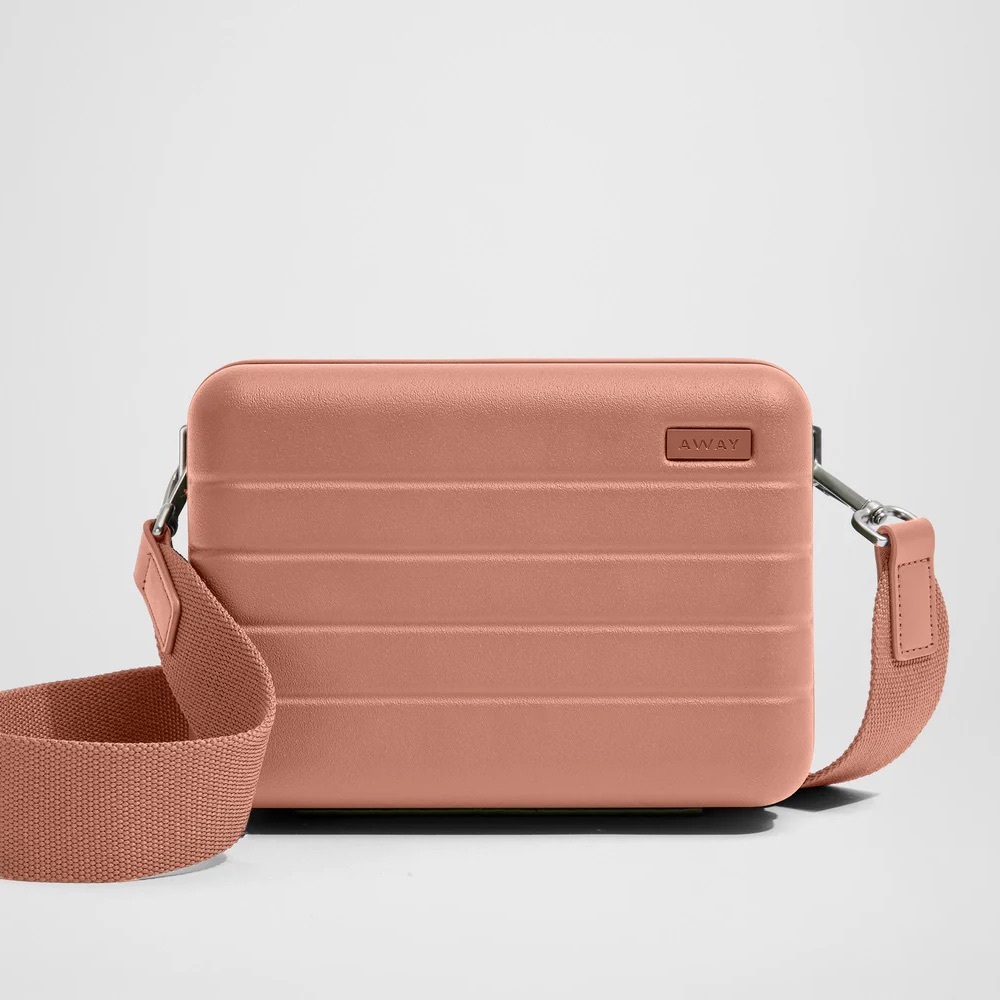 Away Blush Crossbody Bag with dust bag